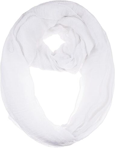 BYOS Womens Airy Crinkled Lightweight Soft Infinity Scarf Loop Snood in Solid Color in Saudi Arabia