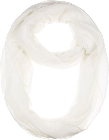 BYOS Womens Airy Crinkled Lightweight Soft Infinity Scarf Loop Snood in Solid Color in Saudi Arabia