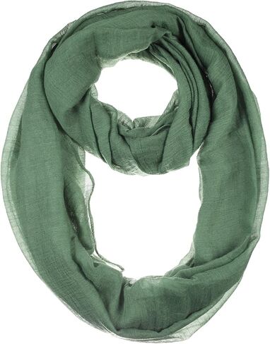 BYOS Womens Airy Crinkled Lightweight Soft Infinity Scarf Loop Snood in Solid Color in Saudi Arabia