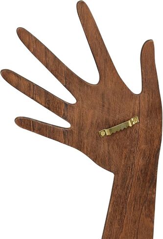 MOOCA 2 Pcs Set Multi-Functional Tabletop or Wall-Mountable Wooden Hand-Shaped Jewelry Display Stand For More Bracelet Storage, Premium Real Wood Sturdy Base, Brown Color in Saudi Arabia