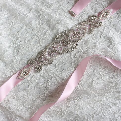 Rhinestone Wedding Dress Belt Bridal Belt,Bridesmaid Gown Sash for Wedding Bride/Baby Shower Dress in Saudi Arabia