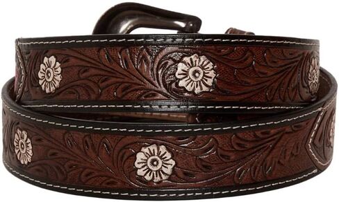 Myra Bag Pink Feather Hand-Tooled Leather Belt for Women S-4062 in Saudi Arabia