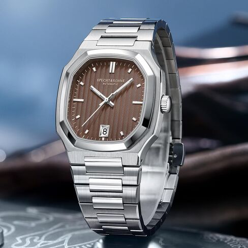 SPECHT&SOHNE Watches for Men 38MM Rare Elegant Automatic Mechanical Watch Stainless Steel Sapphire Crystal Waterproof in Saudi Arabia