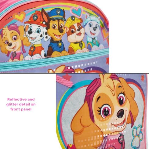 Paw Patrol 5 Pc. Nickelodeon Backpack Set for Girls, 16 inch with Lunch Bag and Water Bottle, Pink in Saudi Arabia