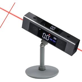 Protractor Digital Inclinometer, Angle Measure L-as-er Ruler, with Bi-directional Red Light Marking, Dual-Screen Angle Finder, Multifunctional Device Precise Professional (Dual L-as-er + Stand)