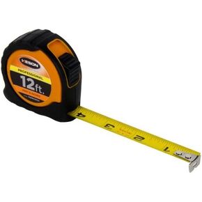 Keson PGPRO1812V Professional Series Tape Measure with Nylon Coated Steel Blade and High-Visibility Orange ABS Case (Graduations: ft., in, 1/8), 5/8-Inch by 12-Foot