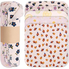Reusable Paper Towels Roll, 25 Packs Eco Friendly Washable Cotton Flannel Paper Towels, w/Cardboard Roll, 10 X 10in Super Soft, Absorbent, Fits on All Holders Kitchen Cloths Paper Towels
