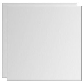 uxcell Aluminum Sheet, 2 Pcs 300mm x 300mm x 0.3mm Thickness Square 5052 Aluminum Plate for Industrial, Silver Tone
