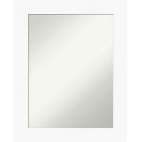 Amanti Art Wall Mirror, Parlor White Frame Mirror for Wall Decor or use as Bathroom Mirror for Over Sink (31.5 x 31.5 in.) Non-Beveled Mirror, White Mirror, Traditional Mirror from WI, USA