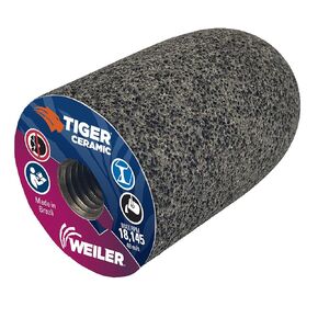 Weiler 68406 Tiger Ceramic Type 18R Round Tip Portable Grinding Cone, HZA20-S, 2" X 3" X 5/8-11, (Pack of 12)