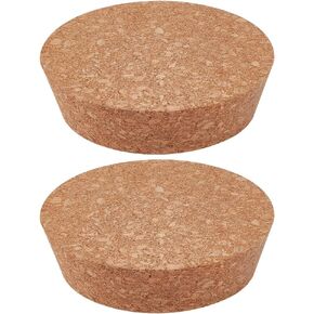OLYCRAFT 2 Pcs Large Cork Stoppers Tapered Cork Plugs Wood Corks Lids Bottle Lids Cork Stoppers 4.7~5.5 inch Wine Bottle Stoppers Wood Jar Cork for Kitchen Wedding Favor Canning - 3cm Thick