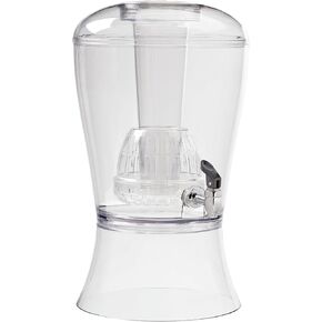 CreativeWare Beverage Dispenser with Ice Cylinder and Fruit Infuser, 3 Gallon, Clear