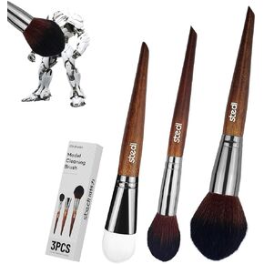 stedi Model Cleaning Brush Kit, Model Hobby Making Tools, 2 Soft and 1 Stiff Figure Duster Brush, Model Dusting Brush for Statues, Gundam, Scale Military Hobby Crafts