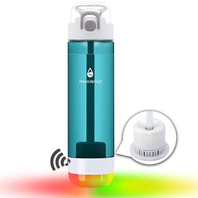 World's 1st Smart Water Bottle with Filter and Reminder to Drink Water, Water Bottle with Filter, Filtered Water Bottle with Straw, Lights & Sound Reminder to Keep Hydrated, 26oz (HS2C)