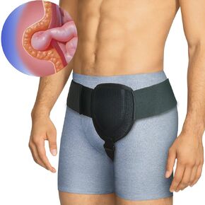 Inguinal Hernia Belts for Men - Inguinal Hernia Support for Men to Keep Inguinal/Groin Hernias in Place from Protruding, Hernia Truss for Support Prior/Post Surgery, Adjustable & Removable