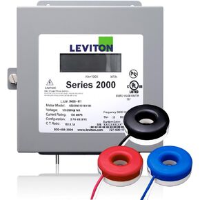 Leviton 2K480-2SW Series 2000 Indoor Meter Kit 277/480V 3P4W 200A with 3 Solid Core CTs