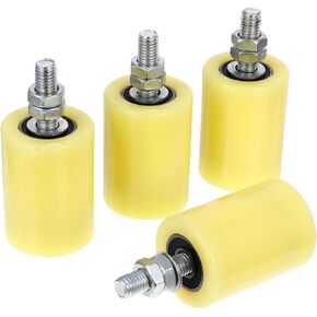 4pcs Pulley Electric Door Wheel Bearing Guide Roller Sliding Door Guide Slide Gate Guide Roller Gate Rollers V Guide Rollers Electric Gate Roller Nylon Rolling Guide Single Wheel