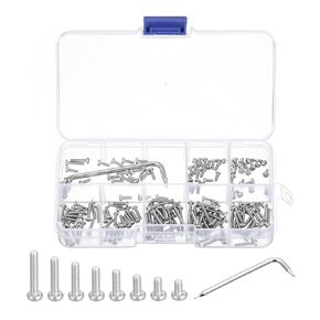 uxcell M2 Torx Security Screws Kit, (M2x4/5/6/8/10/12/14/16mm)160pcs 304 Stainless Steel Pan Head Tamper Proof Screw, W T6 Wrench Bolts