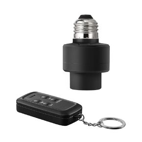 DEWENWILS Remote Control Light Socket, Wireless Light Switch for Pull Chain Light Lamp Fixtures, 100FT Range, No Wiring Needed, ETL Listed(1 Wall Mounted Controller+2 Socket, Shorter Version)