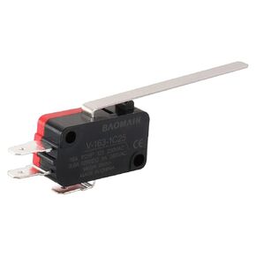 Baomain Micro Limit Switch Long Hinge Lever Arm SPDT Snap Action CNC LOT V-163-1C25 1NO 1NC Pack of 5