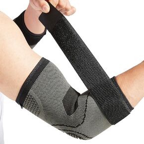 Bodyprox Elbow Brace with Strap for Tendonitis 2 Pack, Tennis Elbow Compression Sleeves, Golf Elbow Treatment