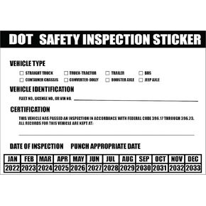 DOT Inspection Stickers (10 Pack)