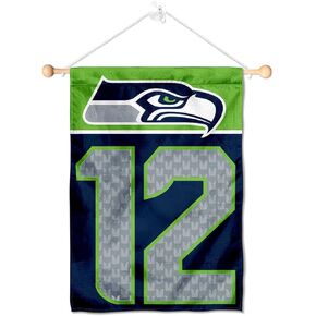 Seattle Seahawks 12th Man Banner Window Wall Hanging Flag with Suction Cup