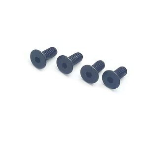 50pcs M4 x 10mm Grade 10.9 Flat Countersunk Hex Socket Bolts Screws Black