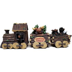 3 Piece Bear and Moose Woodland Express Holday Decor Train