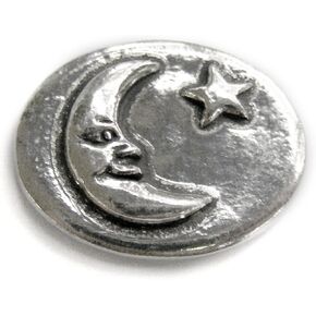 Moon / Dream Pocket Token (Coin) * Handcrafted Pewter Home Lead-Free CN-16