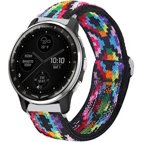Compatible for Garmin D2 Air Band, Stretch Elastics Nylon Adjustable Replacement Strap Accessories Compatible for Garmin D2 Air X10 GPS Smartwatch