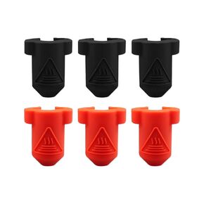 جوارب بغطاء من السيليكون من Hotend تناسب طابعة Creality K1/K1 Max/Ender 3 V3 SE/CR10 SE FDM ثلاثية الأبعاد، 3 أسود 3 أحمر in Kuwait