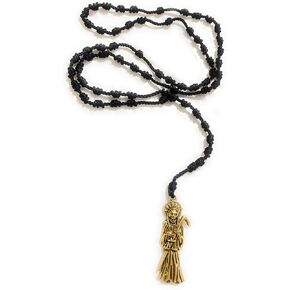 Santa Muerte thread rosary. Rosario de hilo de la Santa Muerte. (Black) in Kuwait
