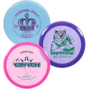 Dynamic Discs | Latitude 64 | Westside Discs | Three Disc Premium Variety Pack | Disc Golf Starter Pack | Frisbee Golf Discs | Disc Golf Putter | Disc Golf Midrange | Disc Golf Driver (3 Pack)