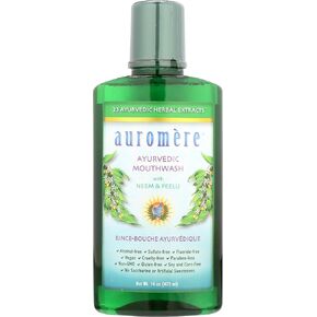 Auromere Ayurvedic Mouthwash, Fluoride Free, Alcohol Free, 16 Fluid Ounce (Pack of 3)
