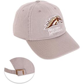 Desert Cactus Western Michigan University Baseball Hat Broncos WMU Brimmed Embroirderd Hats Cap Adjustable Cloth Strap Adult (Style D) Grey