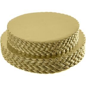 [25pcs] 12" Gold Cakeboard Round,Disposable Cake Circle Base Boards Cake Plate Round Coated Circle Cakeboard Base 12inch,Pack of 25