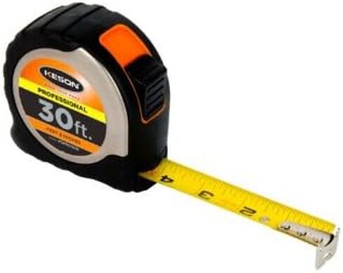Keson PGPRO1812V Professional Series Tape Measure with Nylon Coated Steel Blade and High-Visibility Orange ABS Case (Graduations: ft., in, 1/8), 5/8-Inch by 12-Foot in Saudi Arabia