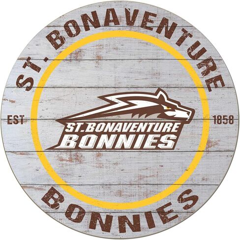 St. Bonaventure Bonnies Weathered Circle Sign, 20x20 Inches, Bonnies Decor for Dorm Room, Fan Cave, Living Room; Display Your Team Spirit with This St. Bonaventure Bonnies Wall Art in Saudi Arabia