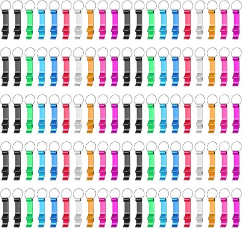 200 Pack Bottle Opener Keychain Bulk, Black Beer Bottle Openers Metal Keychain Bottle Opener, Beverage Bottle Opener Tiny Bottle Opener Keychain Bottle Opener Party Favor(Black, 200Pcs) in Saudi Arabia