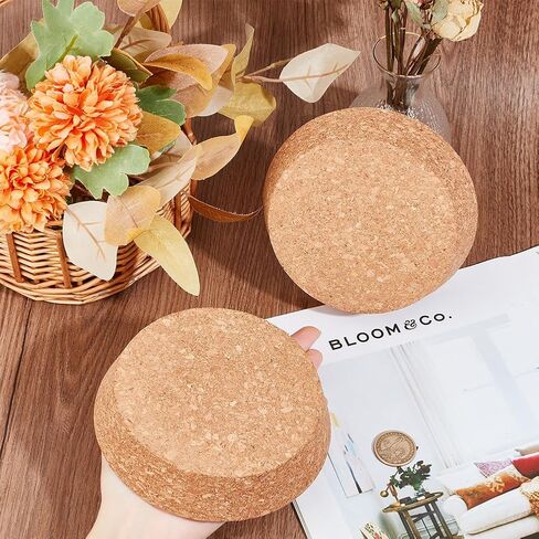 OLYCRAFT 2 Pcs Large Cork Stoppers Tapered Cork Plugs Wood Corks Lids Bottle Lids Cork Stoppers 4.7~5.5 inch Wine Bottle Stoppers Wood Jar Cork for Kitchen Wedding Favor Canning - 3cm Thick in Saudi Arabia