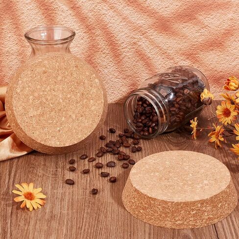 OLYCRAFT 2 Pcs Large Cork Stoppers Tapered Cork Plugs Wood Corks Lids Bottle Lids Cork Stoppers 4.7~5.5 inch Wine Bottle Stoppers Wood Jar Cork for Kitchen Wedding Favor Canning - 3cm Thick in Saudi Arabia