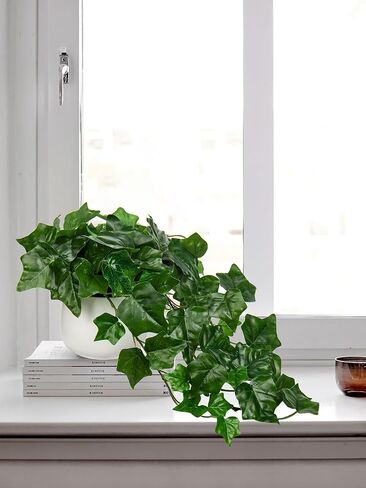 Briful Fake Hanging Plant Greenery Real Touch Sage Ivy Vine Hanging Bush Plants Artificial Potted Spring Floral Plants for Home Wedding Kitchen Tabletop Shelves Decoration in Saudi Arabia