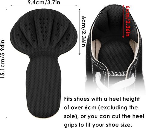 Sibba 2 in 1 Heel Grips Shoes Pads & Heel Patches, 2 Pairs Self-Adhesive Heel Cushion Inserts, Soft Mesh Heel Grips Pads, Thick Back Insoles & Anti Blister Shoe Liners Heel Protectors for Women & Men in Saudi Arabia
