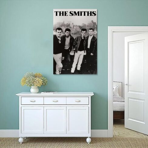 ملصق Fude The Smiths الكلاسيكي باللونين الأبيض والأسود من القماش 90s ملصقات جدارية لغرفة الفن والملصقات الجمالية 08 × 12 بوصة (20 × 30 سم) in Saudi Arabia