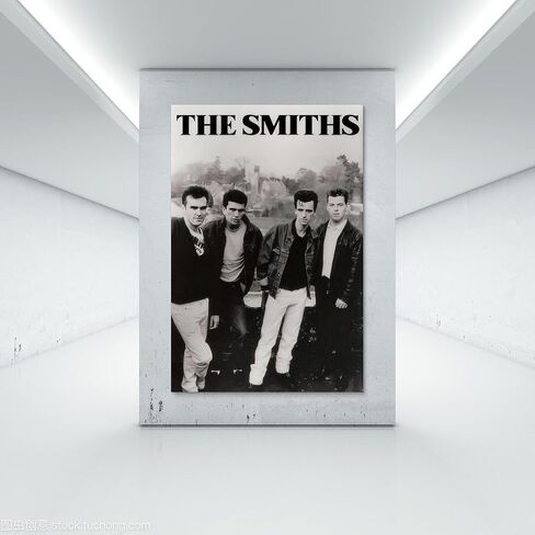 ملصق Fude The Smiths الكلاسيكي باللونين الأبيض والأسود من القماش 90s ملصقات جدارية لغرفة الفن والملصقات الجمالية 08 × 12 بوصة (20 × 30 سم) in Saudi Arabia