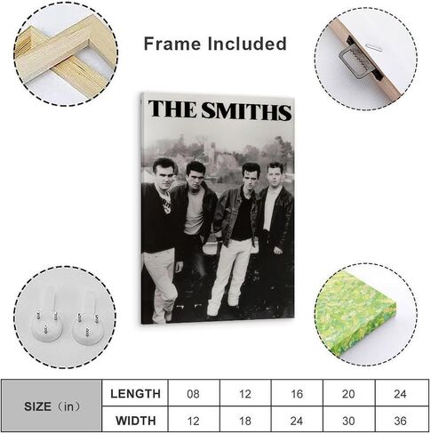 ملصق Fude The Smiths الكلاسيكي باللونين الأبيض والأسود من القماش 90s ملصقات جدارية لغرفة الفن والملصقات الجمالية 08 × 12 بوصة (20 × 30 سم) in Saudi Arabia