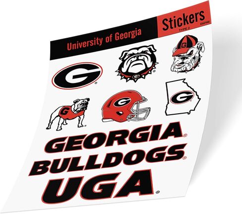 Desert Cactus University of Georgia Bulldogs UGA Dawgs Stickers Vinyl Decals Laptop Water Bottle Car Scrapbook (Type 2 C) in Saudi Arabia