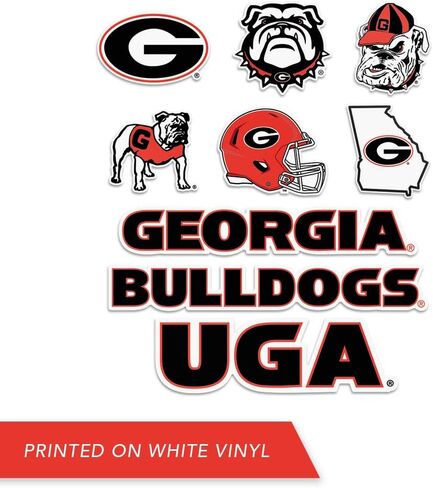 Desert Cactus University of Georgia Bulldogs UGA Dawgs Stickers Vinyl Decals Laptop Water Bottle Car Scrapbook (Type 2 C) in Saudi Arabia