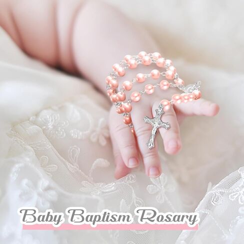 24 Set First Communion Rosary Bead Bulk Glass Catholic Rosary with Holy Box Gem Religious Glossy Gift Cross Rosary in Saudi Arabia
